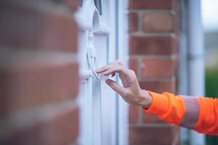 Knocking on a front door