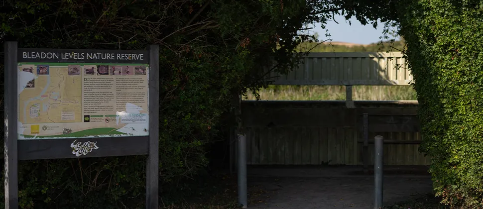 Bleadon Levels Welcome Sign
